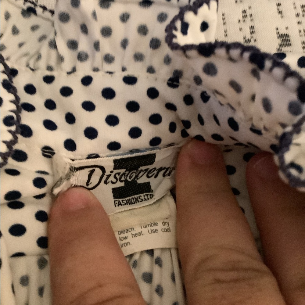 VINTAGE 80’s Union Made in USA Dress Polka Dots Discovery Fashions Small (f) - Picture 3 of 6